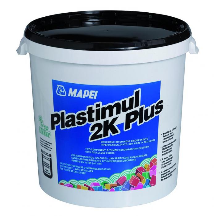Hidroizolatie bituminoasa elastica fundatie Mapei Plastimul 2KPlus 30 kg [1]